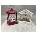 Two Christmas Snow Globes