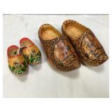 Vintage Souvenir Wooden Clogs