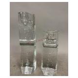 Kosta Boda Glass Candle Holders