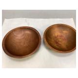 Two Vintage Wooden Bowls
