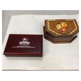 Two Wooden Jewelry Boxes