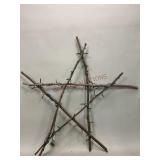 Wooden Christmas Star with Lights Decor