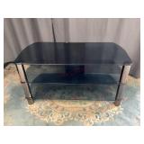 Glass & Metal TV Stand