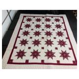 Autumn Stars Hand Stitched Quilt