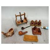 Pipe Holders, Pipe, Tobacco Bag and More