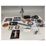 Miscellaneous Military Patches, Knife & More