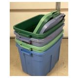 Four Storage Totes with Lids