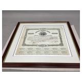 Professionally Framed Confederate Civil War Bond