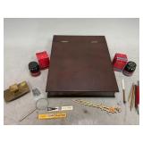 Lap Writing Desk with Ink Dip Pens and More