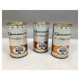 Three Cans of Quicksilver Formula 50 Motor Oil