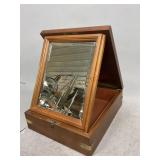 Vintage Wooden Fold Up Vanity Case