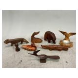 Carved Wooden Animal Figurines