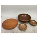 Wooden Bowls and Plate