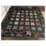 Affairs of the Heart Hand Stitched Quilt + Pillow