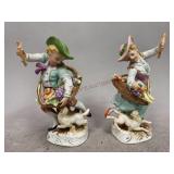 Porcelain Boy and Girl Figurines