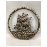 Metal Wall Hanging Ship Decor
