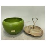 Haeger Pottery Bowl and Divided Dish