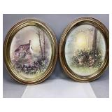 Pair of Home Interiors Plastic Framed Pictures