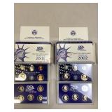 U.S. Mint Proof Sets 2001 & 2002