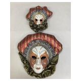 Vintage Porcelain Jester Masks