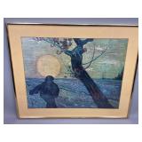 The Sower at Sunset Print  by Vincent Van Gogh