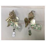 Vintage Hand-Blown Glass Angel Ornaments