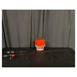 Shakespeare & Slingshot Fishing Poles + Bait Trap