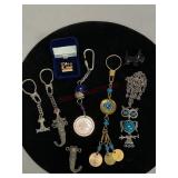 Assorted Jewelry, Keychains and More