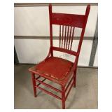 Vintage Red Painted Chair