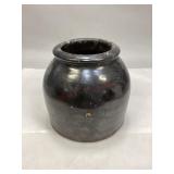 Black Glazed Stoneware Crock