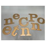 Gold Tone Metal Letters