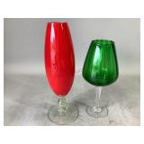 Colorful Art Glass Vases