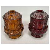 Red and Amber Glass Fairy Lights