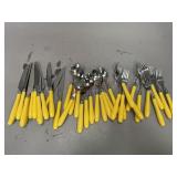 Hampton Flatware with Yellow Handles