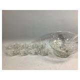 Jeannette Glass Punch Bowl and Mugs