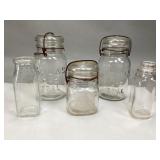 Assorted Vintage Canning Jars and More