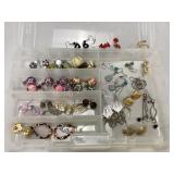 Container of Miscellaneous Costume Earrings