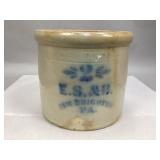 Antique E.S.&B. New Brighton Pa. Stoneware Crock