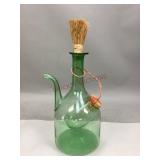 Vintage Italian Green Glass Wine Decanter