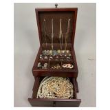 Assorted Costume Jewelry in Jewelry Box