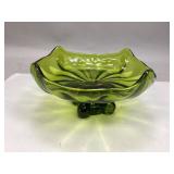 Vintage Glass Footed Compote Bowl