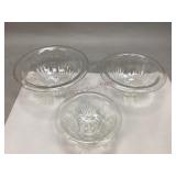 Federal Clear Glass Fan & Cross Mixing Bowls