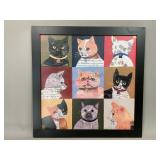 Framed Wall Art of Cats