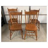 Vintage Wooden Spindle Back Chairs