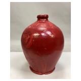 Red Glazed Ceramic Vase