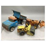 Vintage Rusty Metal Toy Vehicles