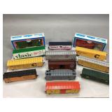 Assorted Vintage Toy Train Box Cars