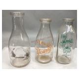 Miscellaneous Vintage Glass Milk Bottles