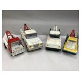 Assorted Brands of Vintage Toy Tow Trucks