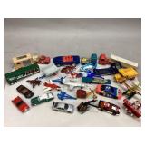 Assorted Vintage Plastic & Metal Toy Vehicles